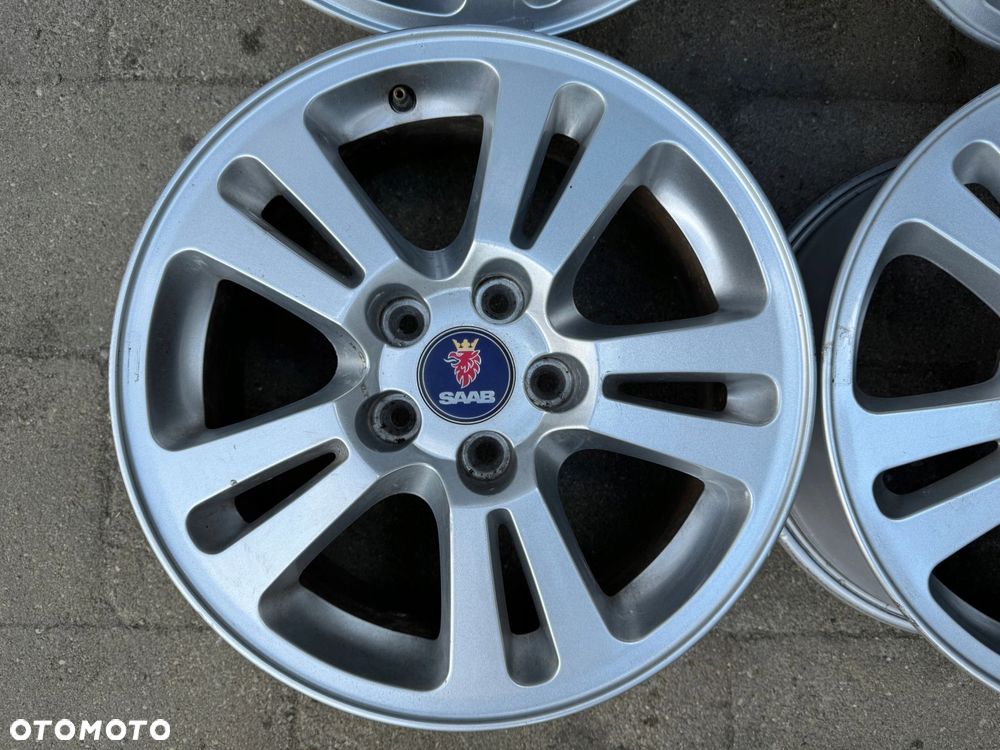Alu felgi KOMPLET SAAB 9-3 9-5 16 6.5J ET 41 5X110 ORYGINAŁ 4szt PROSTE - 8