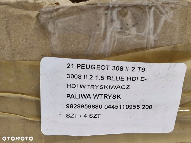 PEUGEOT 308 II 2 T9 3008 II 2 1.5 BLUE HDI E-HDI WTRYSKIWACZ PALIWA WTRYSK - 7