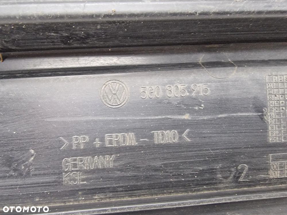 VW GOLF 7 VII 5G0 12- OSŁONA / DOKŁADKA POD ZDERZAK / SPOJLER ZDERZAKA PRZEDNIEGO PRZÓD , NR 5G0805915 , NR AUKCJI OSŁ765 - 7