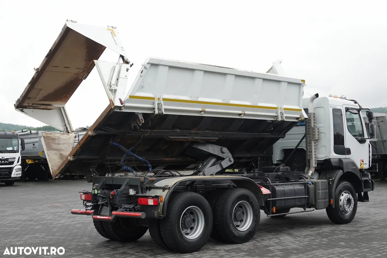 Renault KERAX 410 / 6x4 / 3-SIDE TIPPER / 2X HYDROBORTA / HYDROKLAPA / BORDMATIC / MANUAL / IMPORTAT - 7