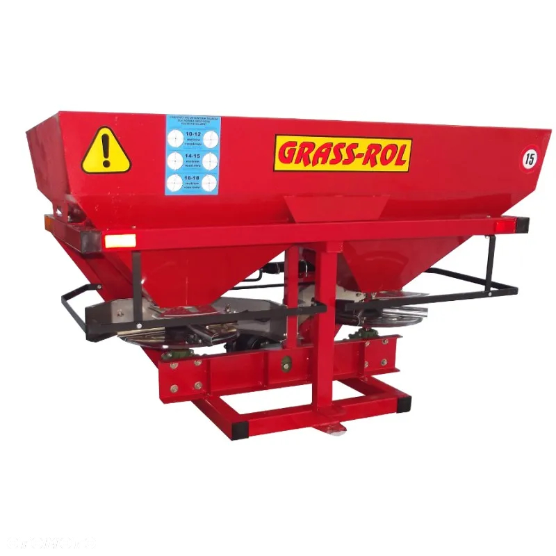 6 łopatek 3 rączki rozsiewacz nawozów lejek 200l-300l-400l-500l GRASSROL - 5