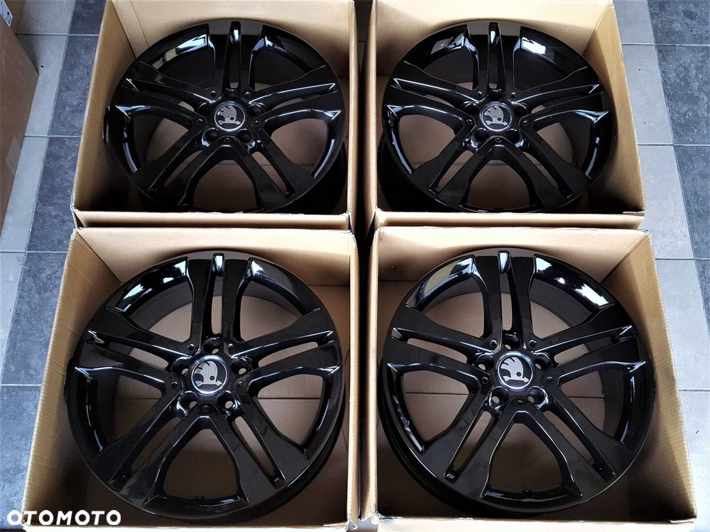 Alufelgi 18 5x112 Skoda Octavia Superb Yeti Karoq Kodiaq Czarne ! 603# - 7