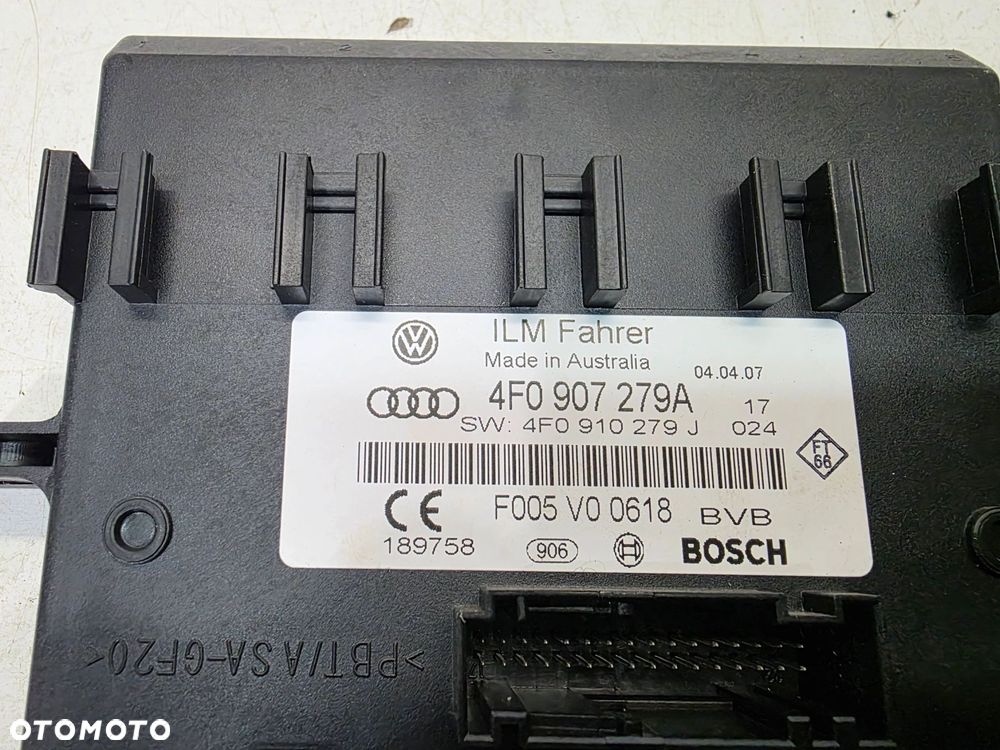 MODUŁ STEROWNIK ŚWIATEŁ ILM AUDI A6 C6 Q7 4L 4F0910279J 4F0907279A - 4