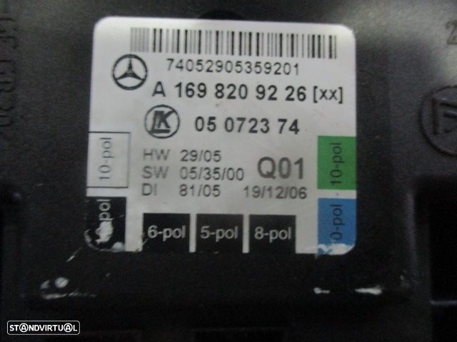 Modulo Diversos A1698209226 MERCEDES W245 2007 5P MODULO CONTROLO PORTA  TRASEIRA DIREITA - 2