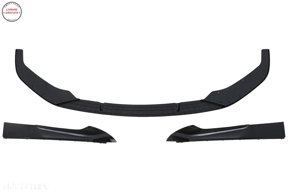 Prelungire Bara Fata Negru Lucios BMW Seria 5 G30 G31 (2017-2019) M Sport Design- livrare gratuita - 6