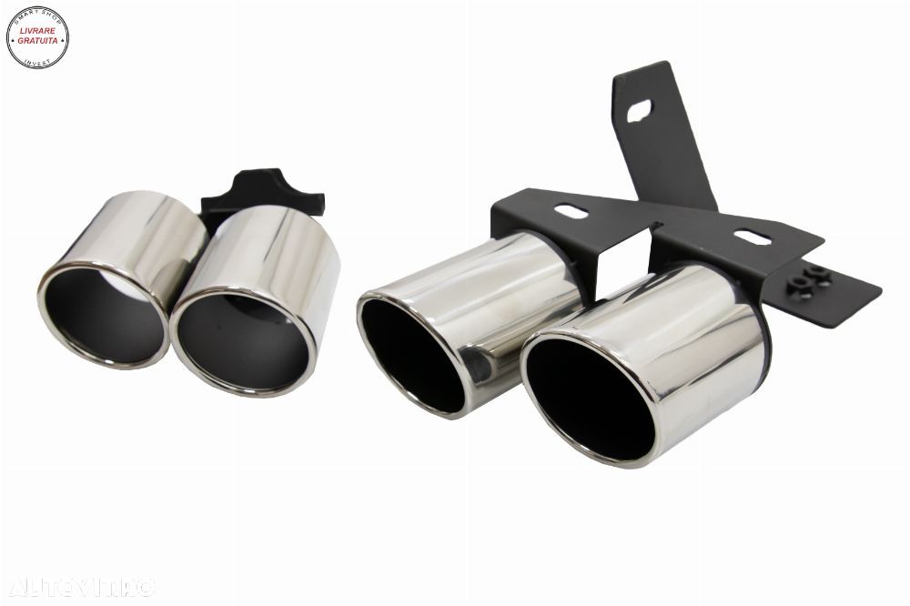 Ornamente Evacuare Audi A4 B8 B9 (2009-up) S4 Quad Design- livrare gratuita - 3