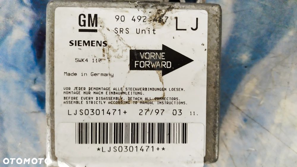 SENSOR PODUSZKI AIRBAG OMEGA 90492467 - 2