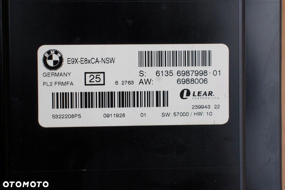 Moduł sterownik świateł BMW e90 e91 e87 e88 e81 e82 6987998 - 3