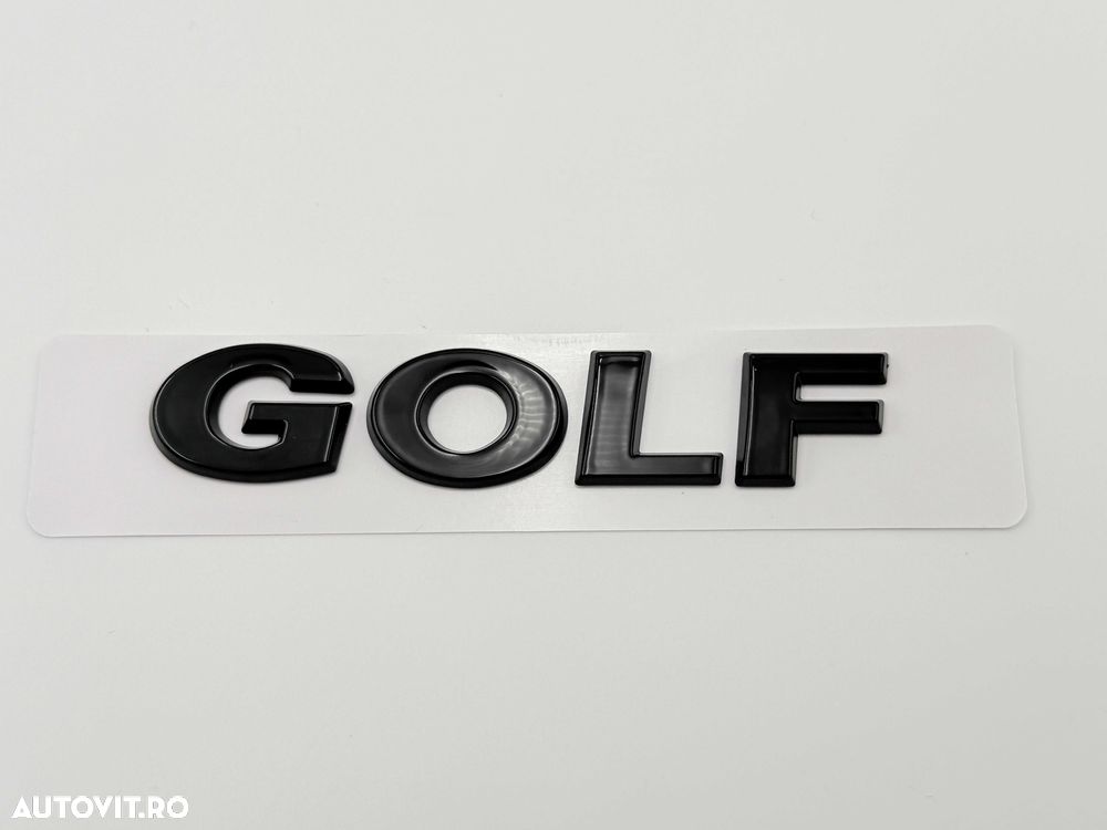 Emblema Compatibila VW GOLF negru - 1