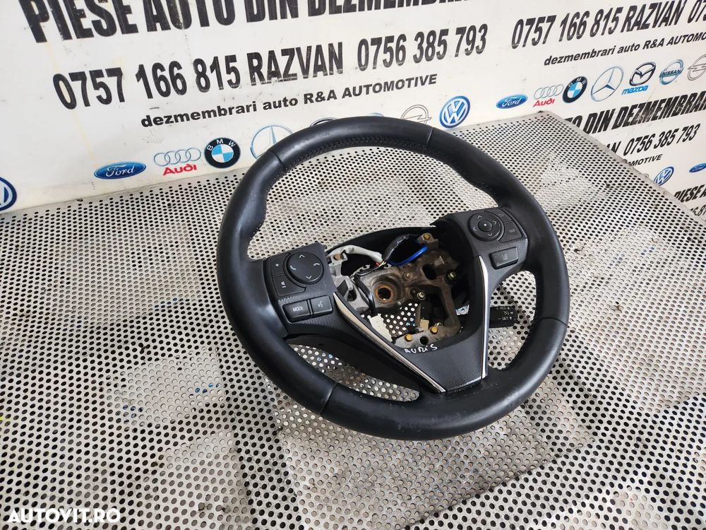 Volan Din Piele Cu Comenzi Toyota Auris An 2013-2014-2015-2016-2017-2018 Dezmembrez Toyota Auris An - 3