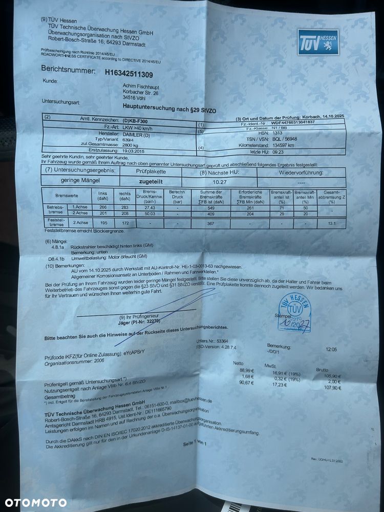 Mercedes-Benz Vito # Euro 5 # 143881km # Klima - 25
