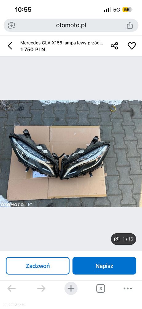 Mercedes Gla x156 maska błotnik lewy przód prawy przód błotniki - 9