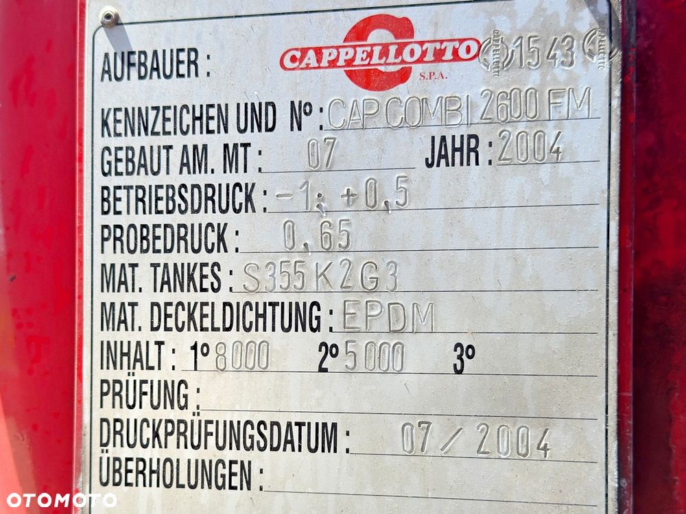 MAN TGA 26.360 * POJAZD ASENIZACYJNY + CAPPELLOTTO + PILOT * 6x4 * STAN BDB - 12