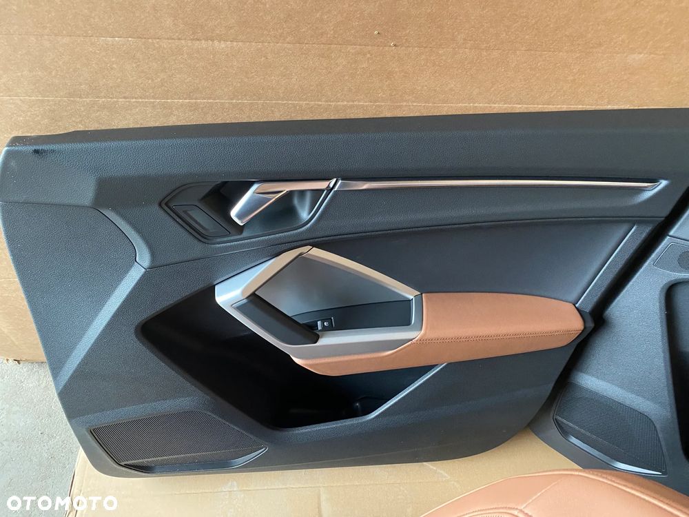 Audi Q3 83A kompletny środek Fotel fotele kanapa skóra boczki brązowe 32km - 10