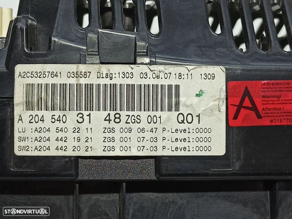 QUADRANTE MERCEDES CLASE C (W204) BERLINA C 220 CDI BLUEEFFICIENCY (204.002) - 5