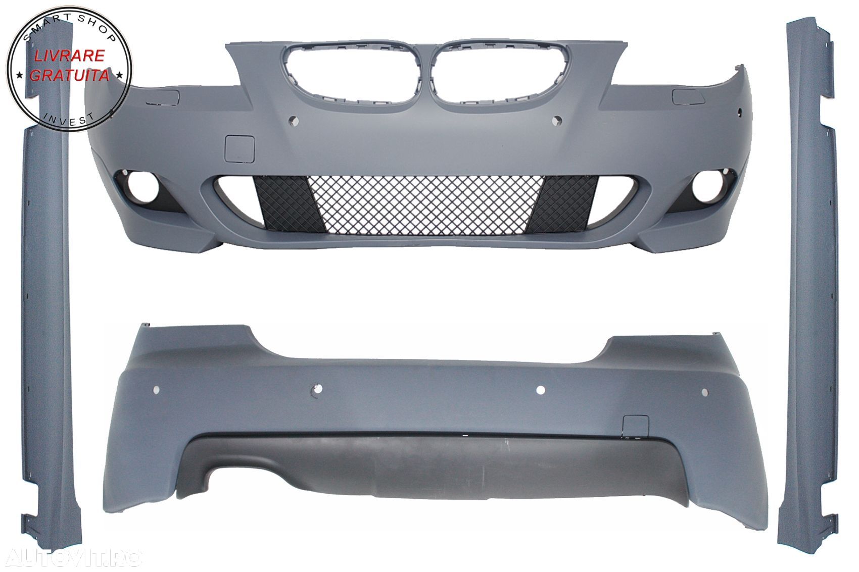 Kit Exterior BMW Seria 5 E60 (2003-2007) M-Technik Design cu PDC 24mm- livrare gratuita - 1