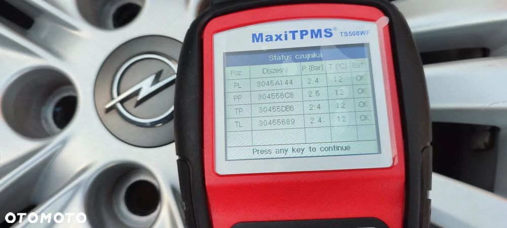 Felgi Aluminiowe Oryg. Opel Astra J Insignia B Zafira C 17 Cali 5x115 Et44 Ø70,3mm + Czujniki Ciśnienia Tpms - 17