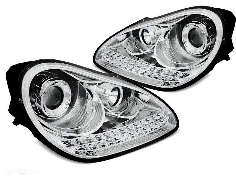 Lampy Porsche Cayenne 2002-06 Daylight Chrome Hid Xenon - 1