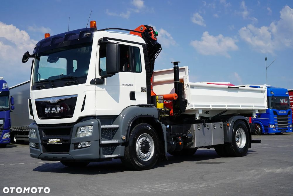 MAN TGS / 18.480 / E 6 / 4 X 4 / WYWROTKA + HDS / PALFINGER PK 20001 / PILOT - 35