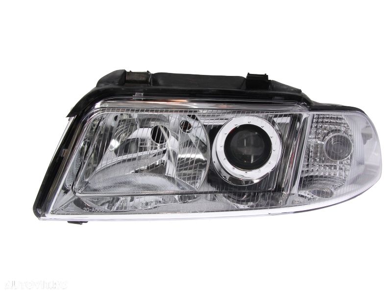 Far Audi A4 (B5) 1999-2001 TYC fata stanga/dreapta tip bec H7+H7, fara motoras, electric - 1