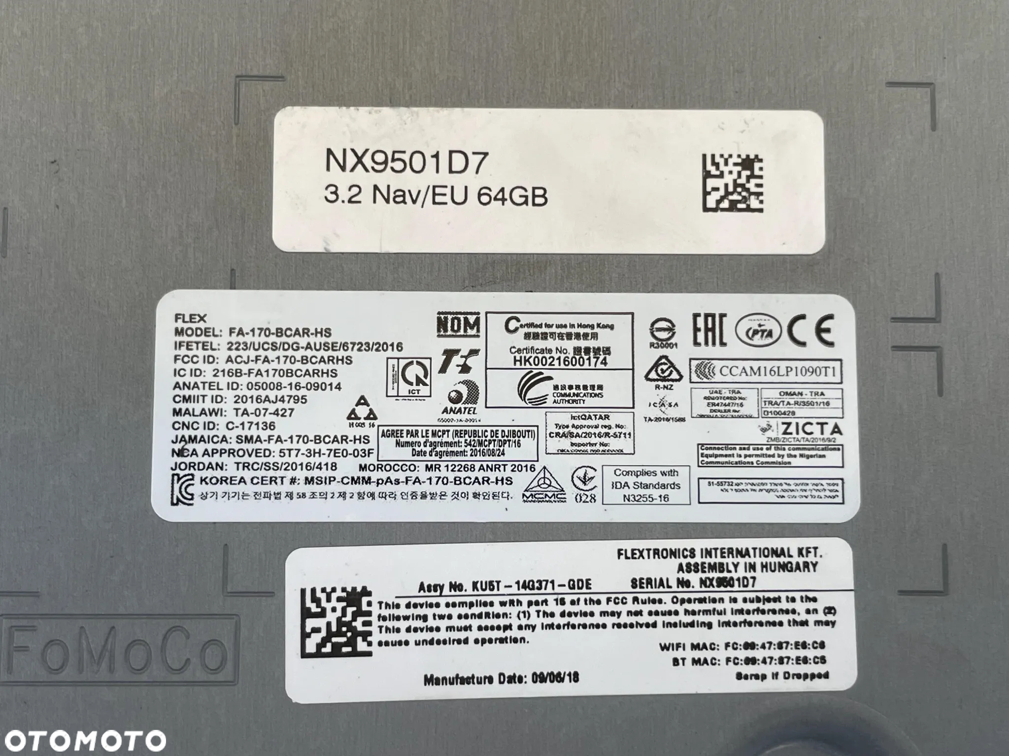 Moduł nawigacji Ford EcoSport II lift 2018r OE KN1T-14G371-PGD - 3