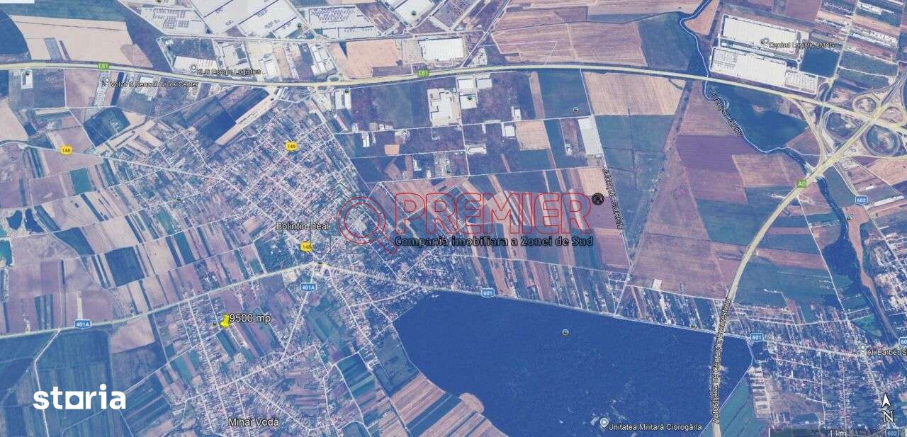 Teren intravilan 9.470 mp – Bolintin-Deal, locație excelentă - Imagine principală: 3/11