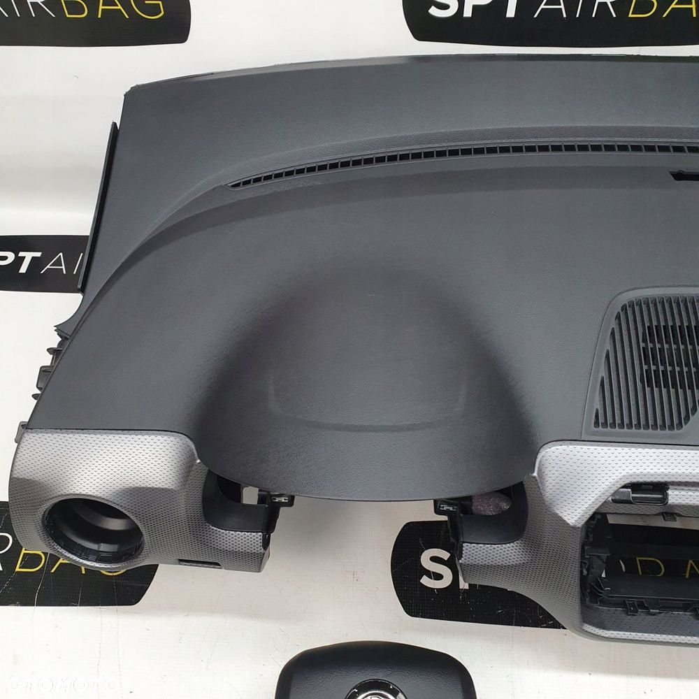 SKODA CITIGO DESKA ROZDZIELCZA KONSOLA KOKPIT PULPIT PODUSZKI AIRBAG AIR BAG PASY KIT SET - 2