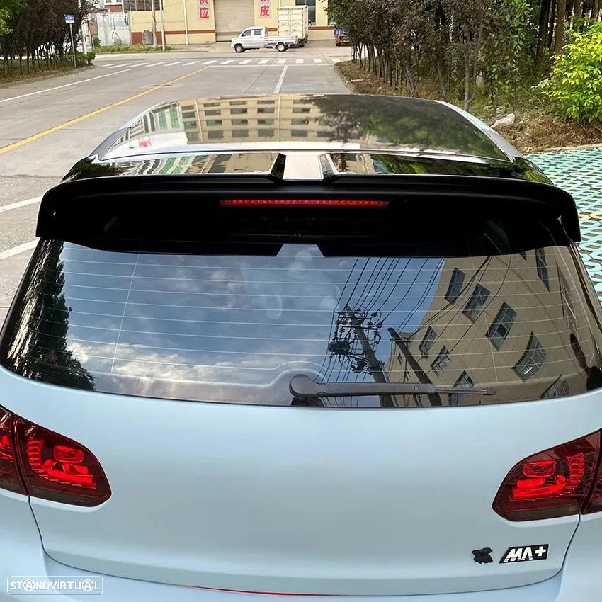 Aileron / lip / spoiler traseiro em plástico ABS em preto piano brilhante para VW Golf 6 GTI / R / R20 2008-2013 - 8