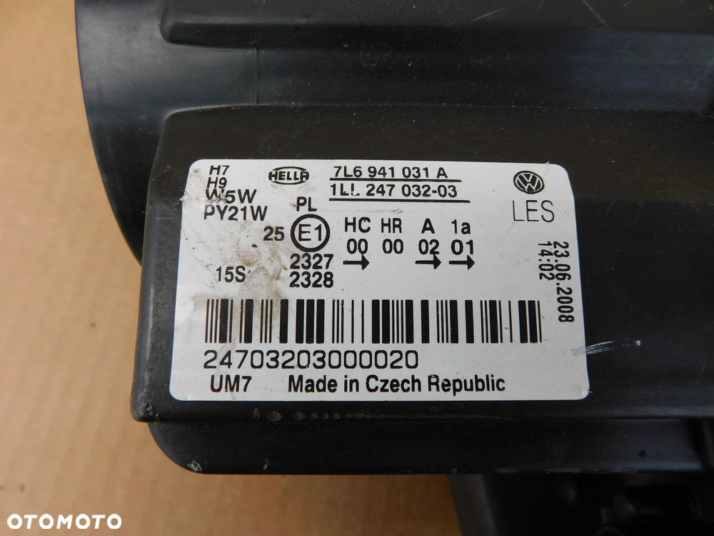 Lampa przód lewa przednia VW Touareg 7L lift 07-10 7L6941031A Hella real foto - 4