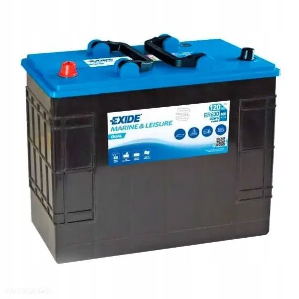 Akumulator Exide Dual MarineLeisure 120Ah 800A ER600 L - 1