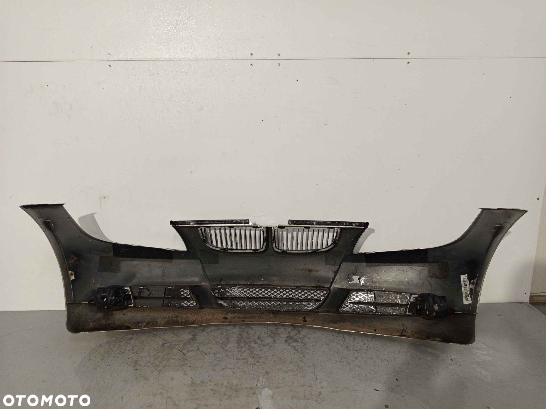 ^ ZDERZAK PRZÓD PRZEDNI BMW E90 E91 SERIA 3 TITANSILBER SREBRNY HALOGENY - 5