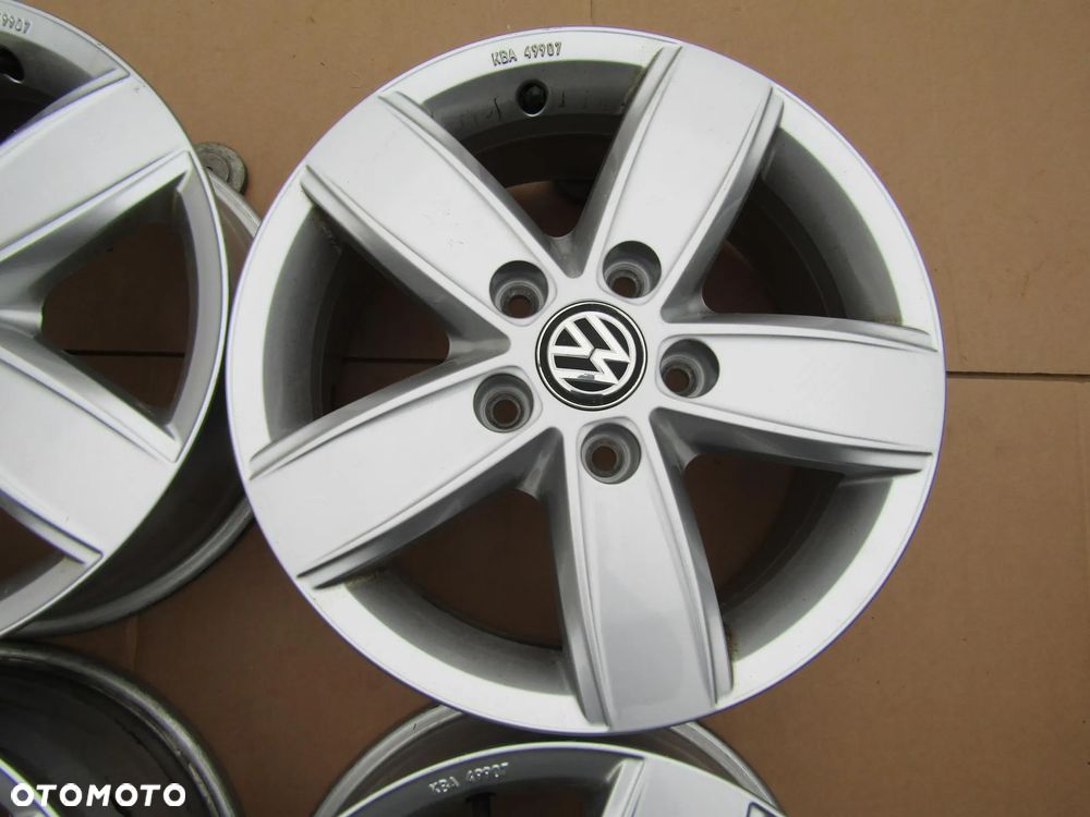 4x Felgi Aluminiowe 16 VW T5 T6 Amarok Caravelle Multivan Transporter 6,5 j 5x120 ET51 piasta 65,1 mm / 7E0071496 / ORYGINALNE - 7