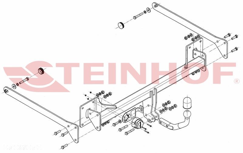 Hak Holowniczy + MODUŁ 7 PIN do Audi A8 D4 Sedan od 2010 do 2017 - 2