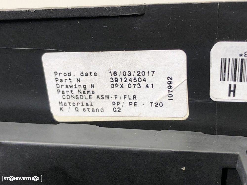 Consola Central Preto Usado OPEL ASTRA K Sports Tourer (B16) 1.6 CDTi | 11.15 -... - 4
