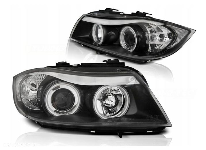 Lampy Reflektory BMW E90/E91 OD 2005 DO 2008 Roku BIAŁE RINGI CCFL - 2