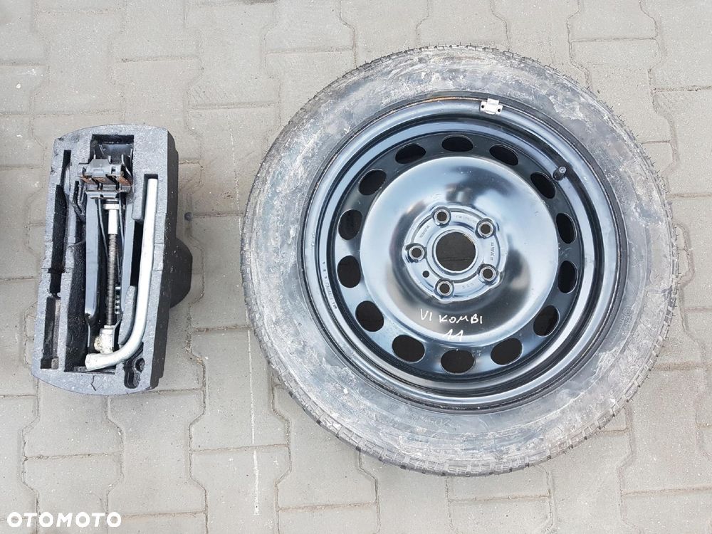 VW GOLF 6 VI 08-13r KOMBI JETTA VI 5C KOŁO ZAPASOWE 16 5X112 LEWAREK KLUCZ - 1