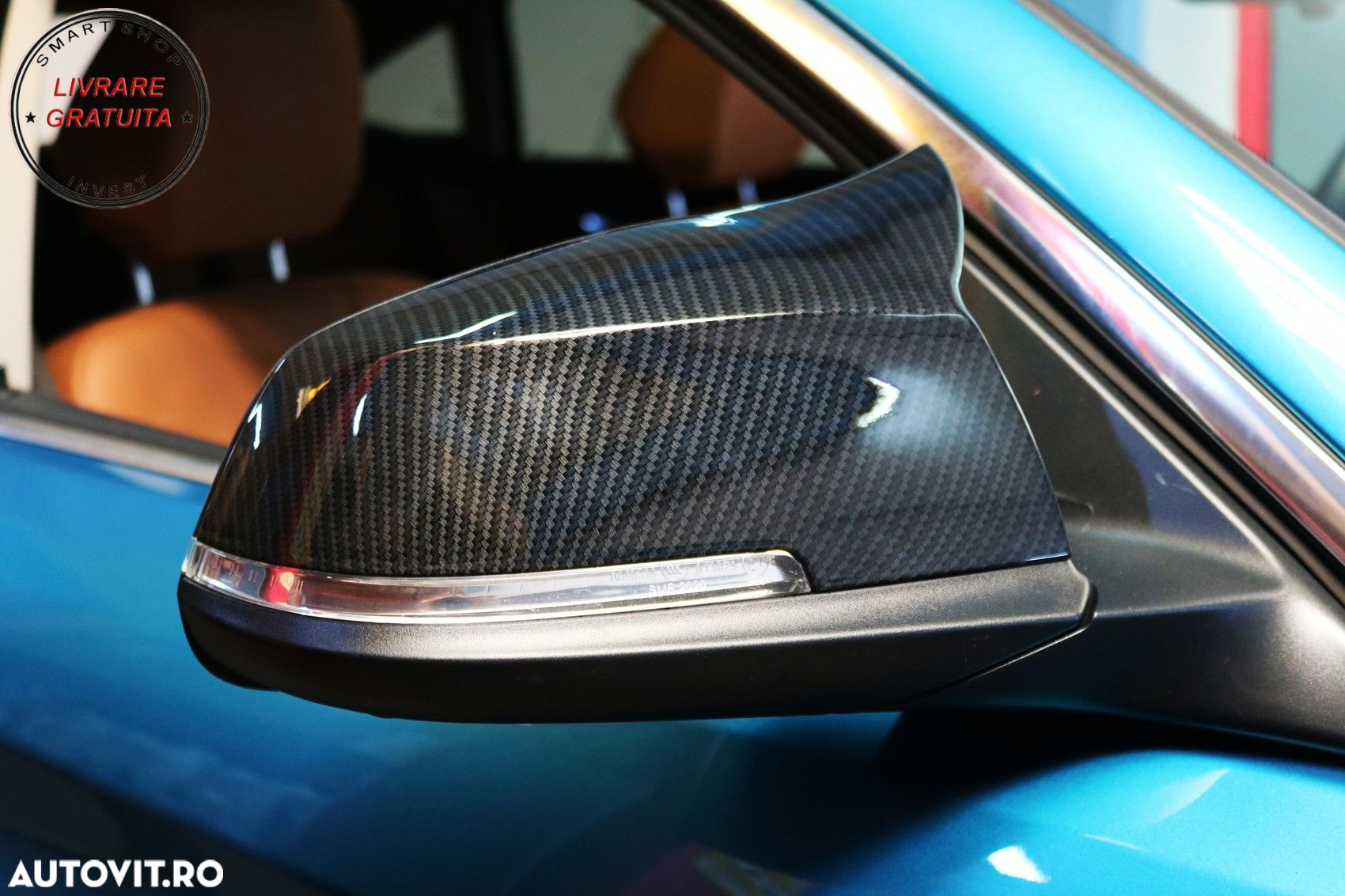 Capace oglinzi BMW Seria 1/2/3/4 F20 F21 F22 F23 F30 F31 F32 F33 F36 Carbon Design- livrare gratuita - 6