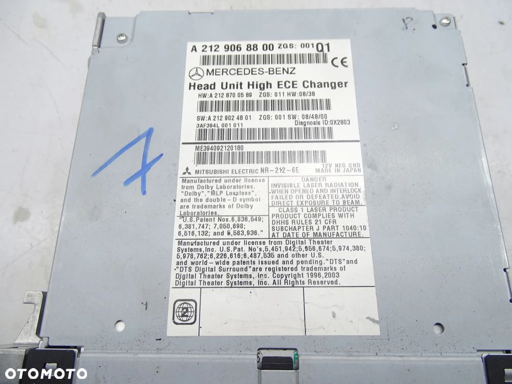 E KLASA W212 W207 Radio monitor 2129068800 - 6