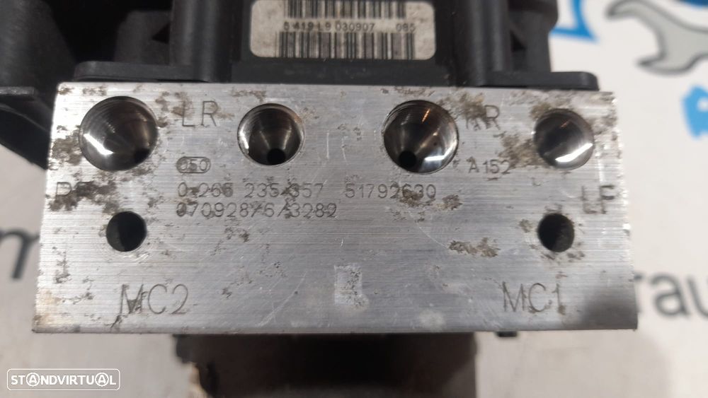 ABS MODULO BLOCO HIDRAULICO BOSCH 0265235357 026595071 ALFA ROMEO GT 937 1.9 JTD 16V 150CV 937A5000 937 A5.000 ALFA 147 937 2.0i 16V T. SPARK 150CV AR32310 - 2