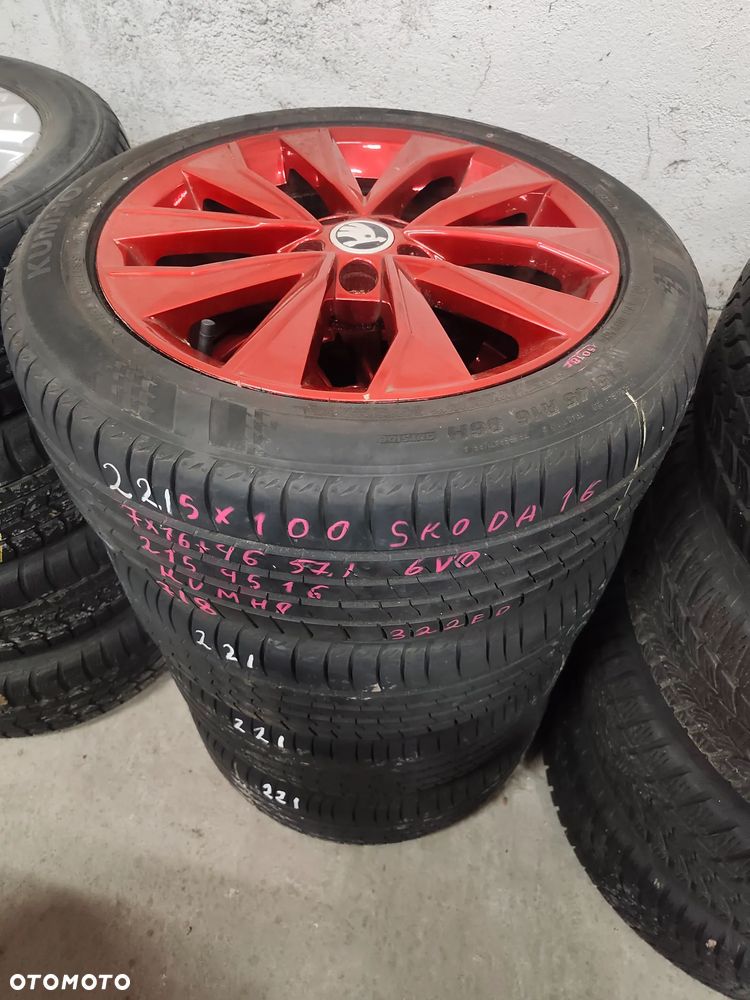 5x100 Felgi Aluminiowe Alufelgi 16 Koła Letnie lato SKODA FABIA 6V0 VRS RS KAMIQ SCALA PRAKTIK ROOMSTER RAPID SEAT IBIZA CORDOBA TOLEDO IV 4 VW FOX POLO Audi A1 A3 8L TT Golf 4 IV Bora News Beetle Leon Octavia I Legnica ALU-RAD 215/45 7mm - 2