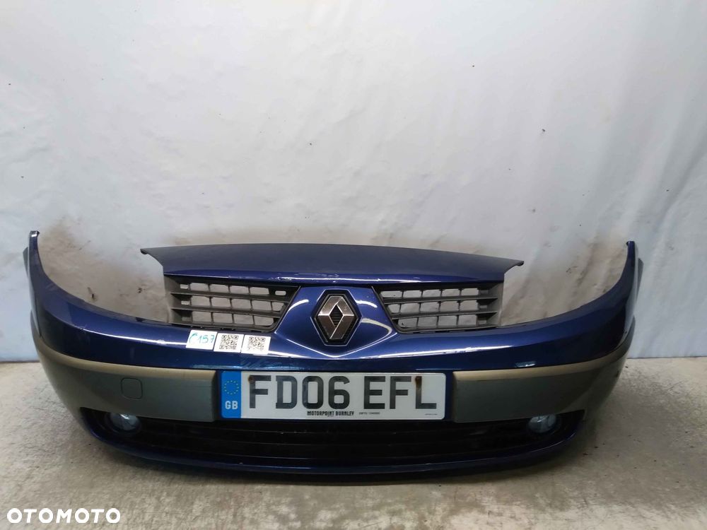 ^ ZDERZAK PRZÓD PRZEDNI DO RENAULT SCENIC II 2 GRANATOWY GRANAT HALOGENY NV432 - 1