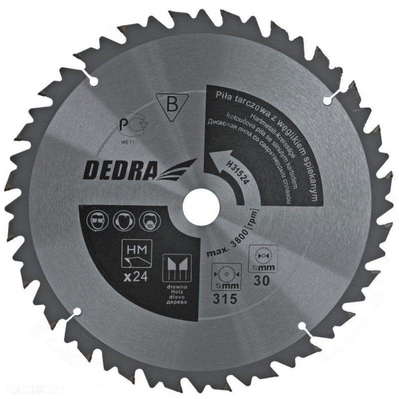 Piła tarczowa HM 400x30mm 36z DEDRA HL40036 - 2