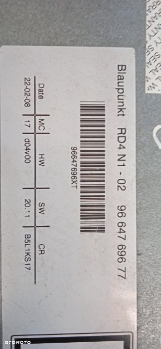 Radio Citroen C4 - 3