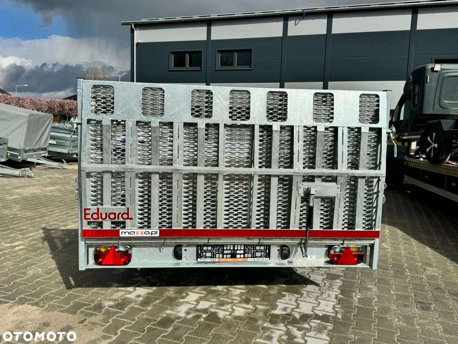 MAZZO DOSTAWA! Przyczepa PLATFORMA Eduard wym. 506x200x30cm UCHYLNA ELEKTRYCZNIE DMC 3500 kg NOWOŚĆ! - 6