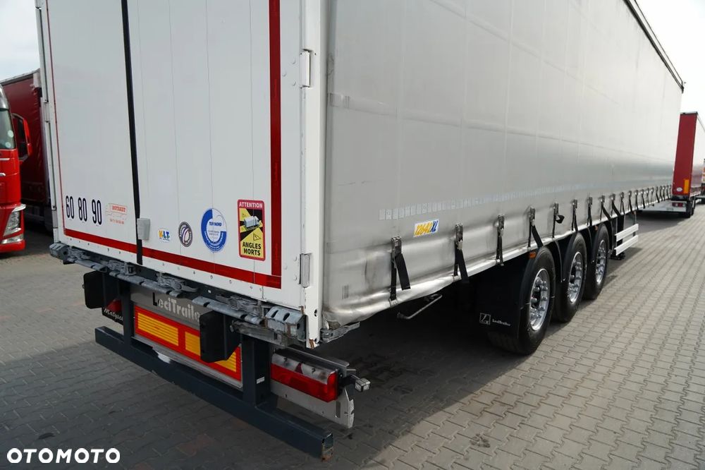 LeciTrailer FIRANKA / STANDARD / MOCNA PODŁOGA SZYNA DESKA / OŚ PODNOSZONA / OPONY 100%  / OSIE SAF - 15