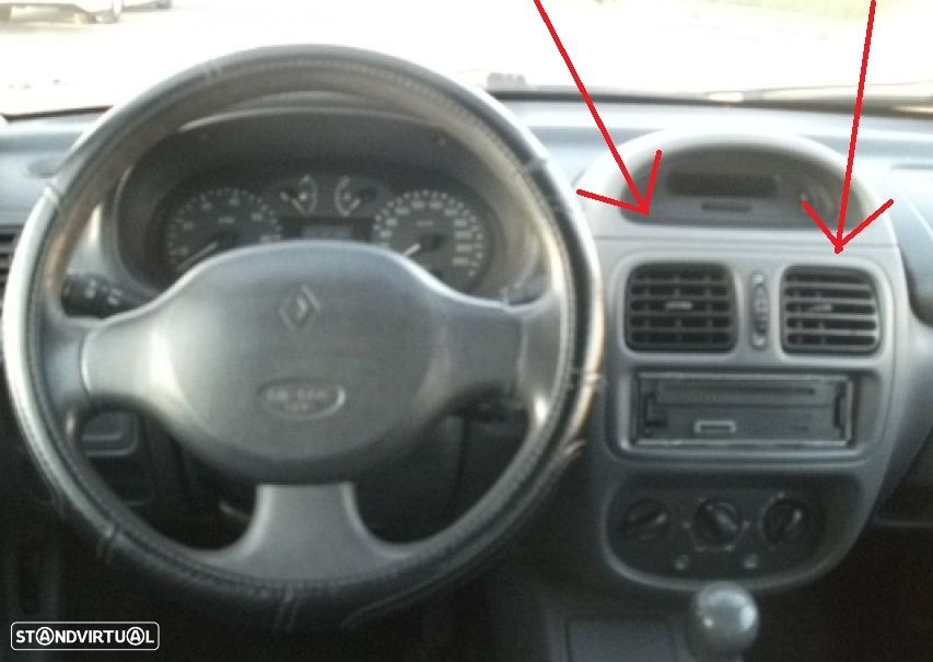 Grelhas sofagem ventilação ventiladores Ar Renault Clio II Cinza   NOVAS - 3