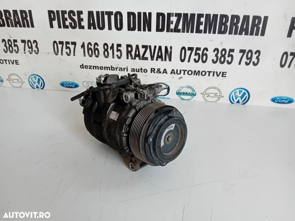 Compresor Clima AC Bmw F10 F11 F01 F02 F07 F06 F12 X5 X6 3.0 D N57 N57D30A Cod 6987890 7 Caneluri - 5