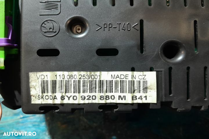 Ceasuri bord 1.2B AZQ  6Y0920880M Skoda Fabia 6Y [1999 - 2004] Hatchb - 4