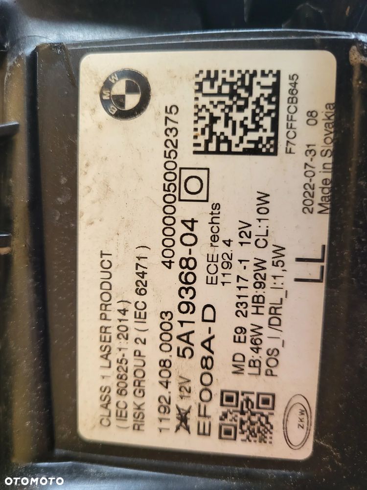 Bmw m3 m4 g26 i4 lampa prawa laser shadown line EU - 8