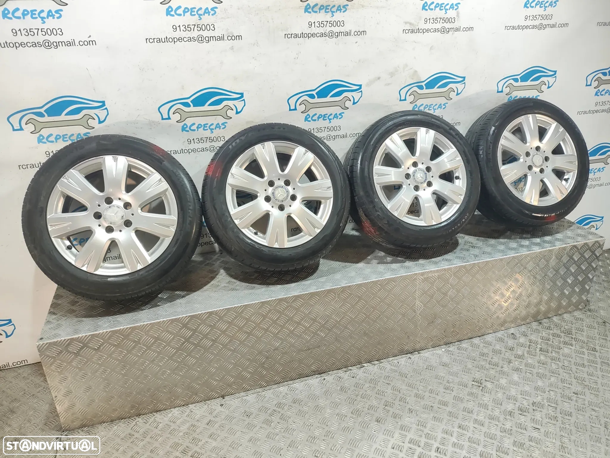 Jantes 16" Mercedes Benz - Class C - ORIGINAIS - 7J | ET43 | 5x112 - 16 Polegadas | A2044012602 | 2044012602 | Pneus | 205 55 16 | Jante | - 4